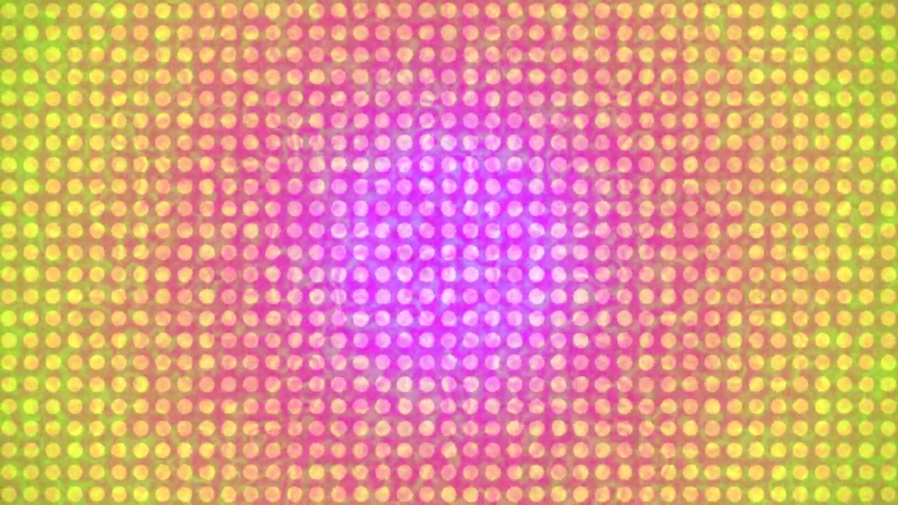 Sfondo astratto con motivo a pois rosa e gialli pulsante