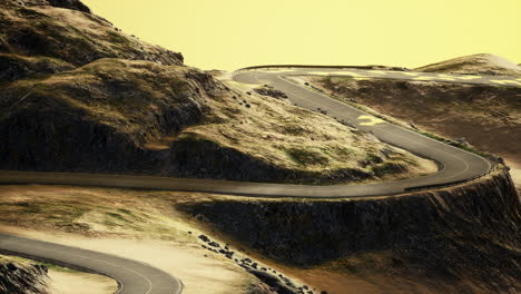 aerial view of country road