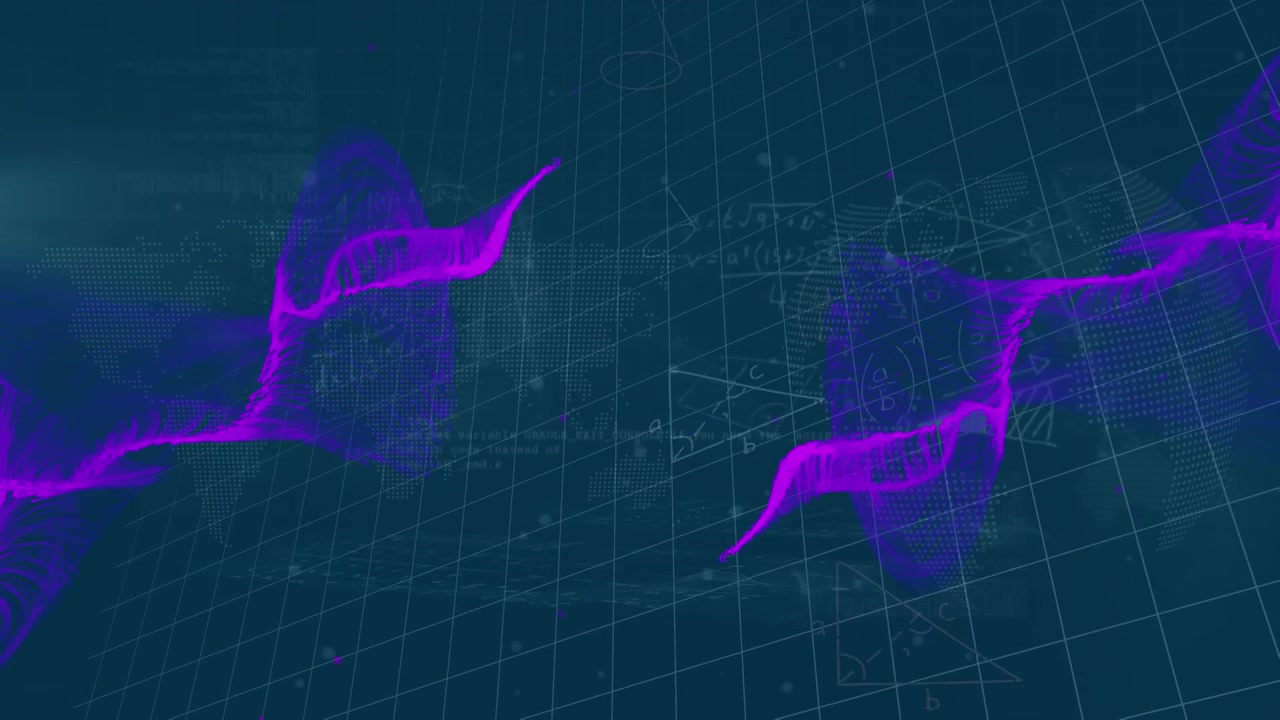 Animation of shapes moving over data processing