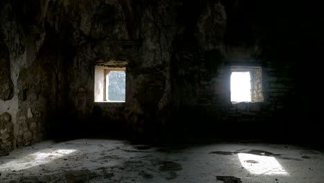 albania, borsh. sopot castle. inside the ruined mosque. time lapse.