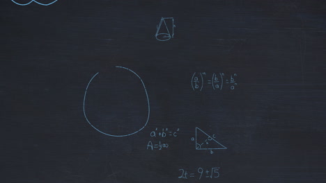 animación del procesamiento de datos matemáticos sobre un fondo negro