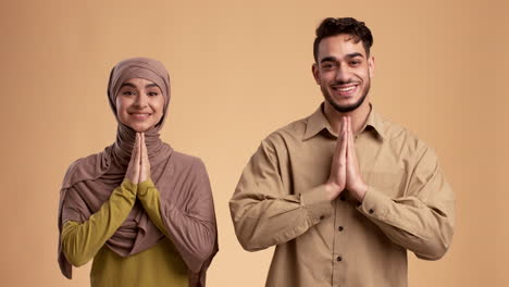 smiling muslim couple