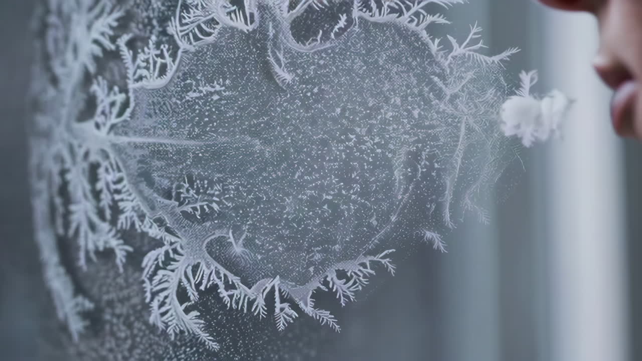 Breath Patterns on a Frosted Window