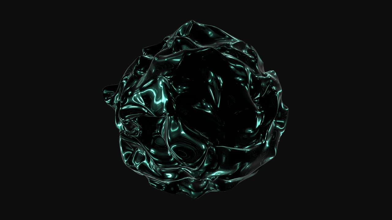 esfera negra futurista y psicodélica con ondas de neón 2