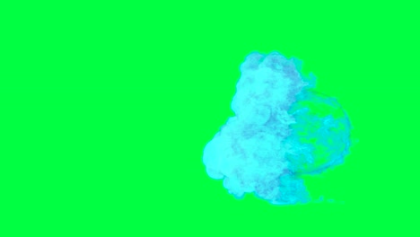 smoke cloud on green screen