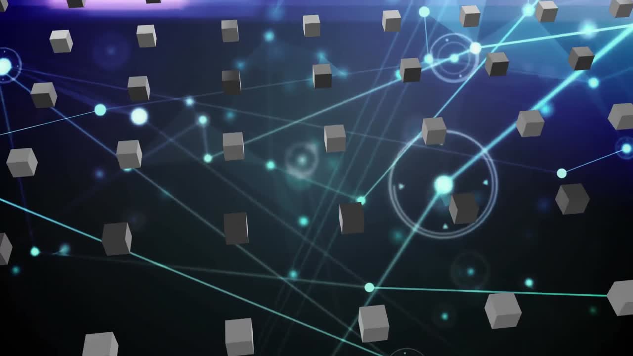 Animation of network of connections over shapes