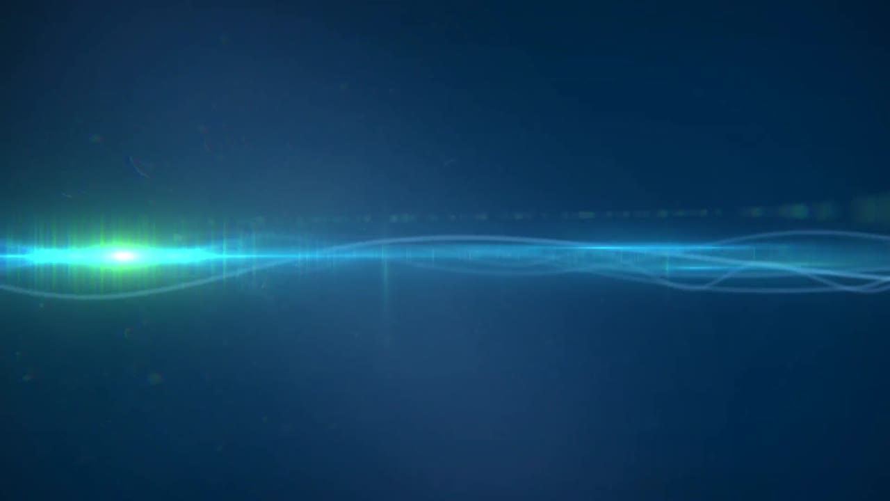Animation of multiple lines and binary coding on blue background