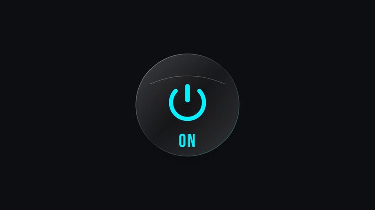 Digital Power Button Switching from Off to On