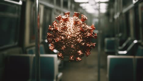 epidemia de coronavirus covid-19 en el vagón del metro