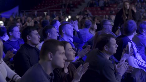 audience applauding at an event