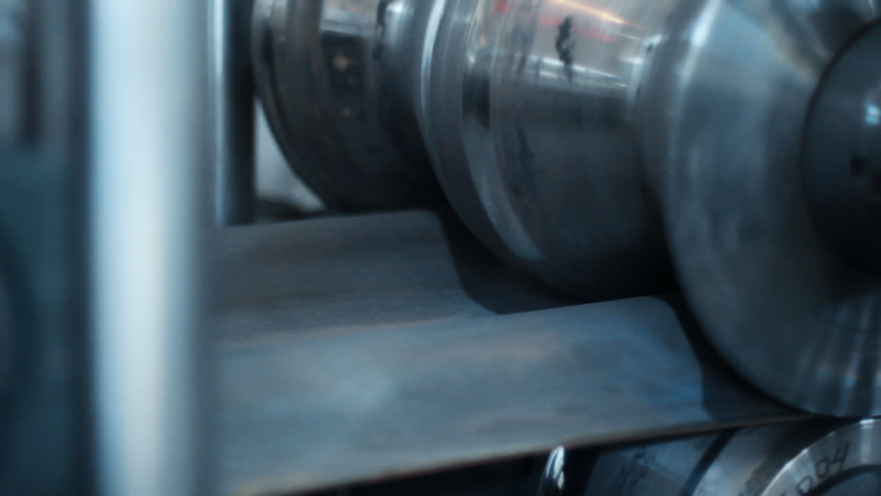 máquina de flexión automática para el perfilado de chapa metálica. acercarse al acero laminado en frío