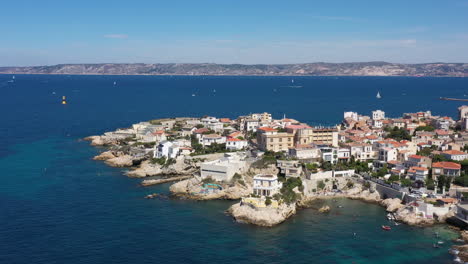 aerial view famous petit nice hotel marseille france sunny day