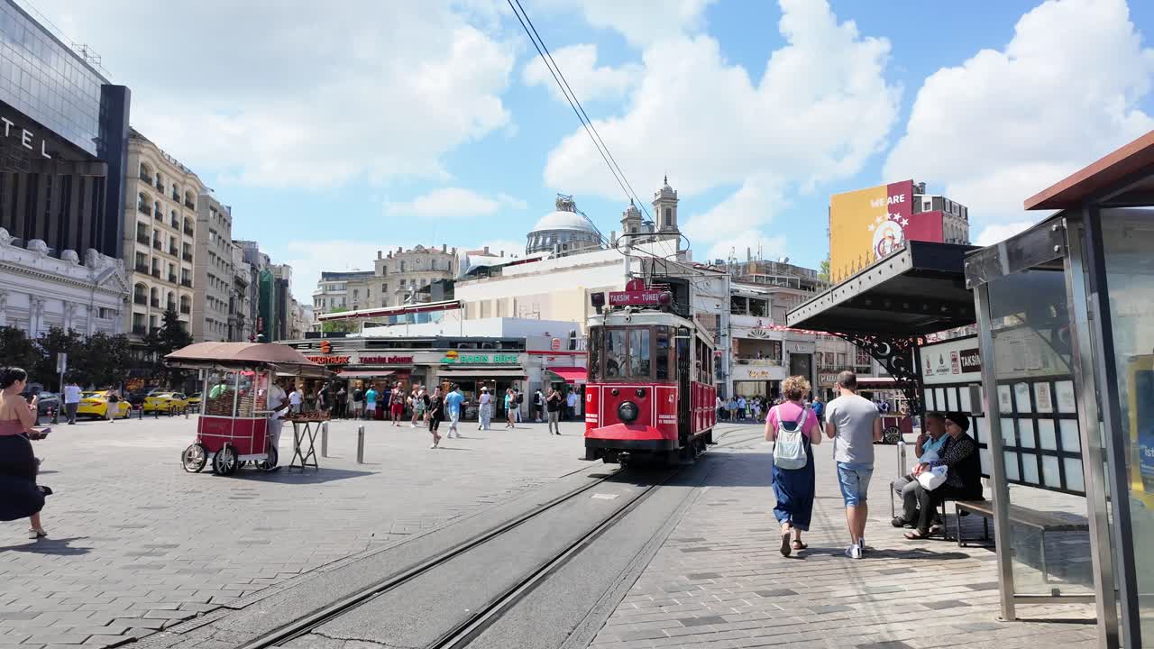 City Square with Tram and People