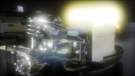 motor y otras partes visibles en el coche