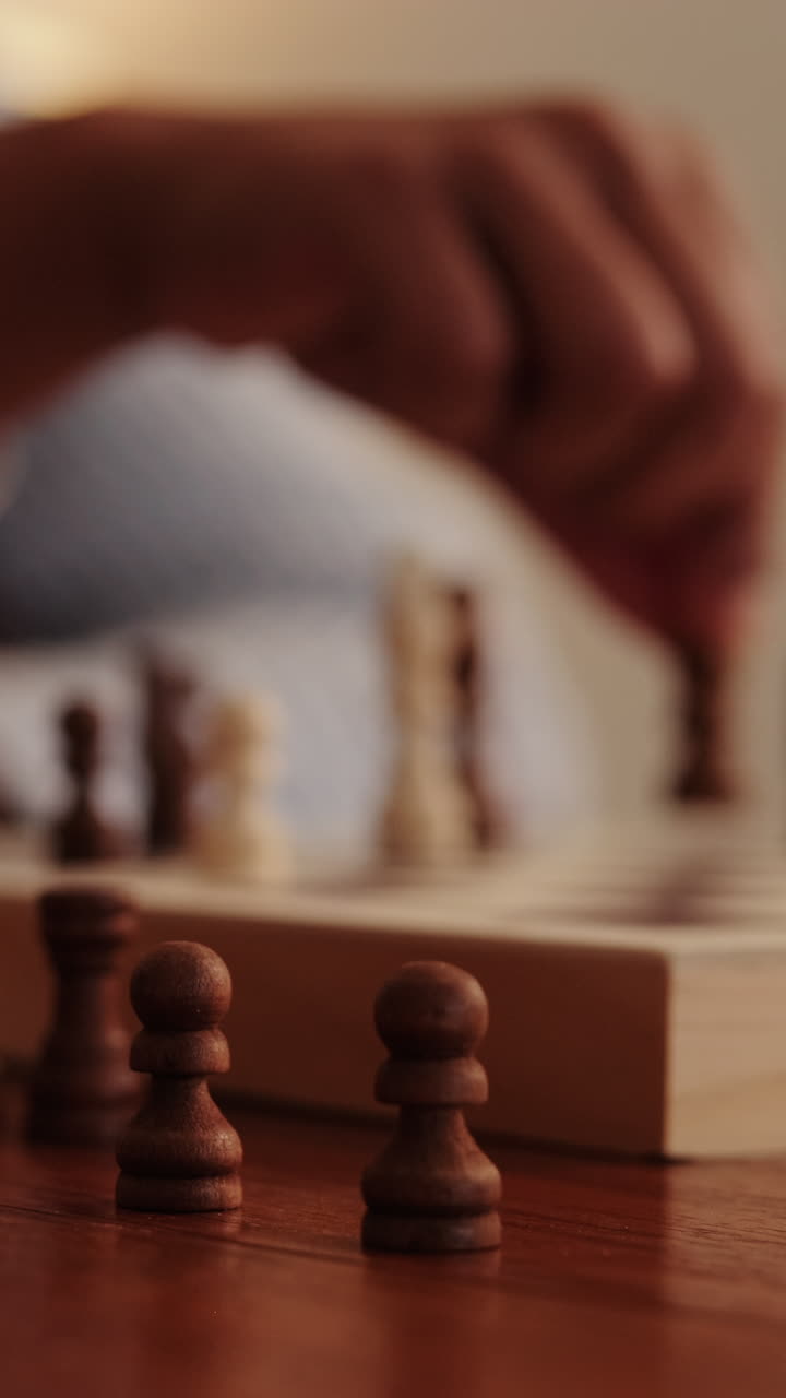 Close Up of Chess Pieces During a Game