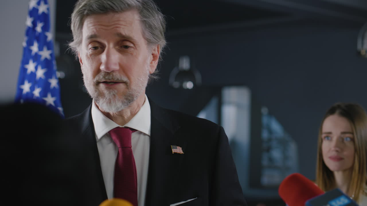 Press Conference with Politician