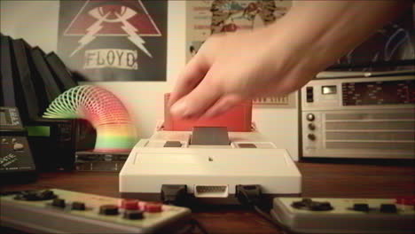 retro gaming with an nes console