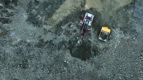 vista aérea de las operaciones mineras