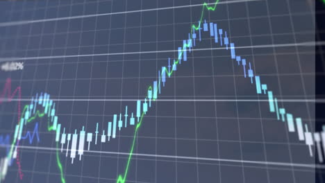 animación del procesamiento de datos financieros a través de la red
