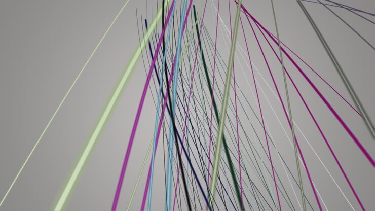 Fantastisk animation med stribede objekter i slowmotion, 4096x2304 loop 4K
