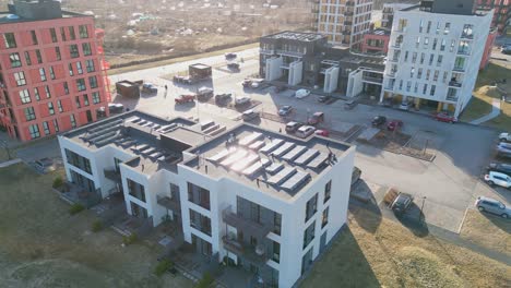 aerial view of newly built houses in tartu for investment property new real estate