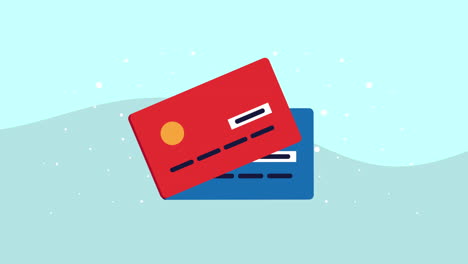 credit cards banking financial animation
