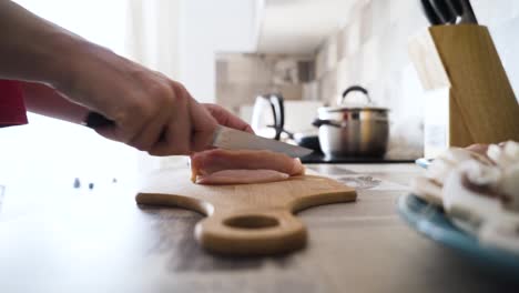 preparación de pecho de pollo