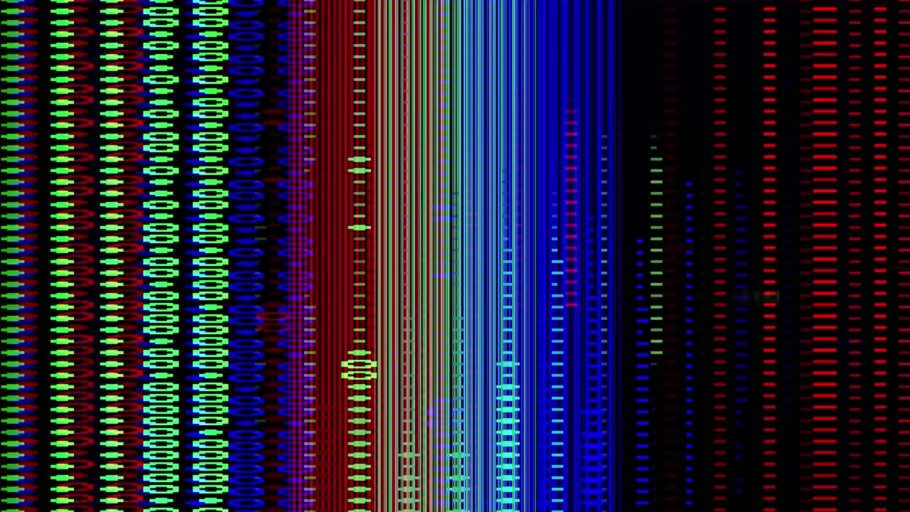 Dynamic Digital Data Stream Glitch with Colorful Noise