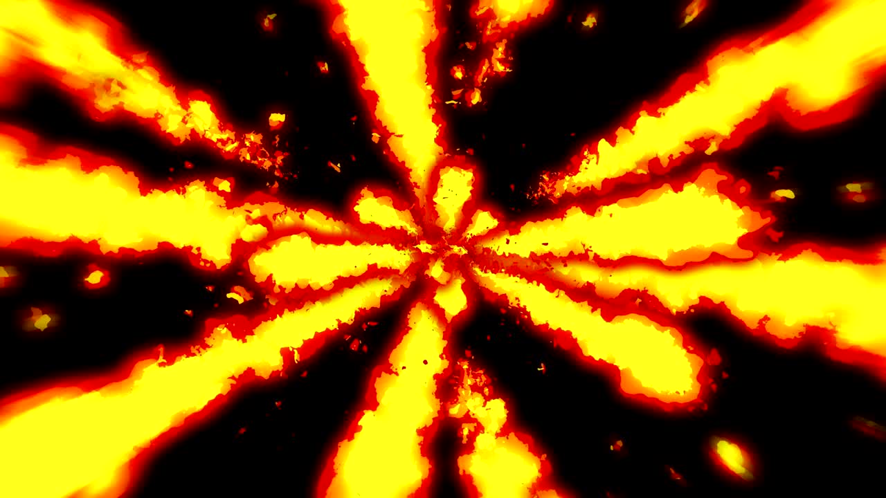 Fire lightning animation, Cartoon comic animation, Flame loop background,