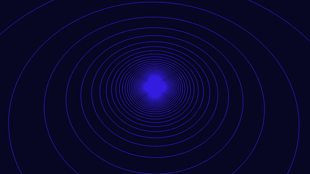 Dynamic blue spiral on black background vibrant spin with bright center