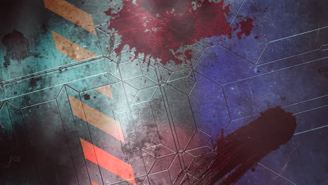 animation mystical horror background with dark blood on wall