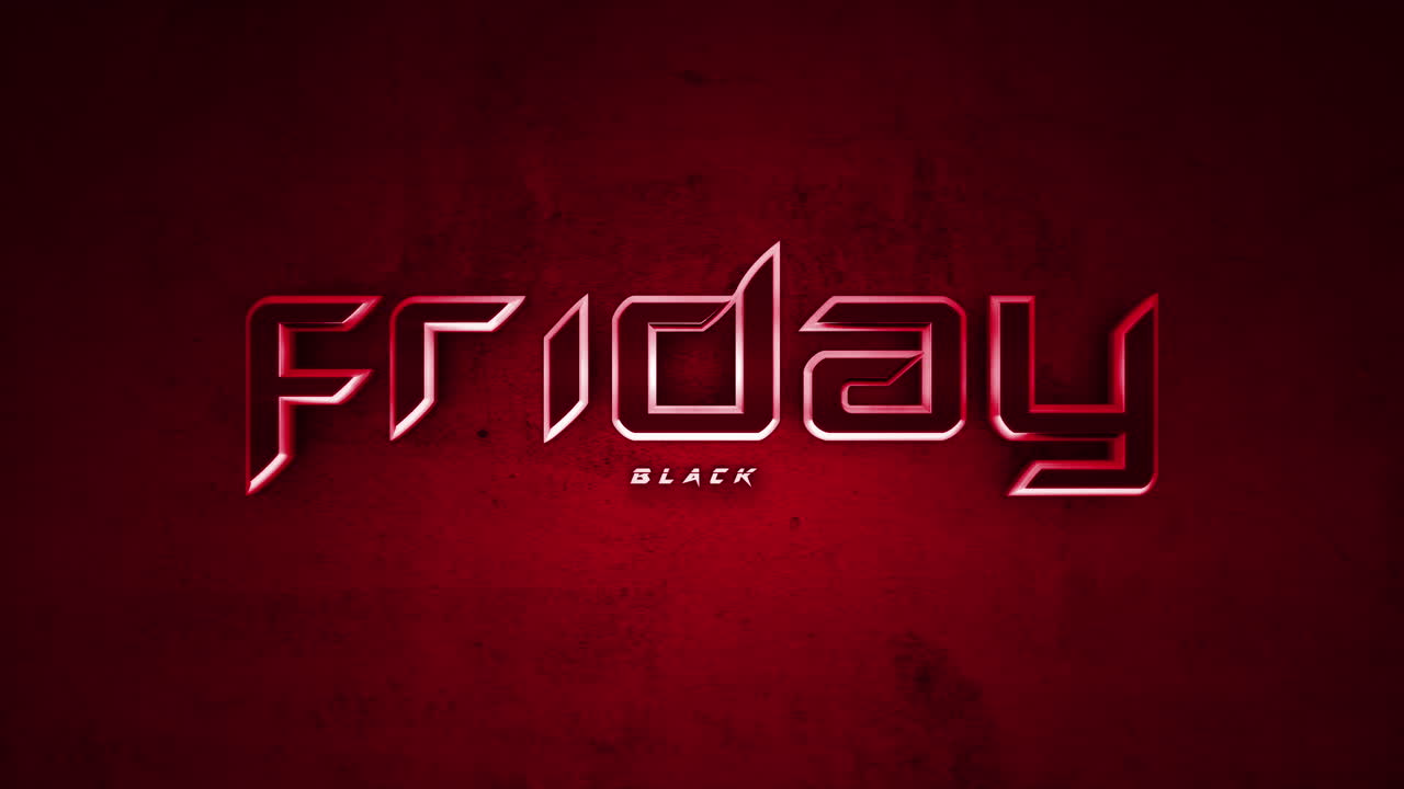 texto de viernes negro monocromo oscuro en gradiente rojo oscuro