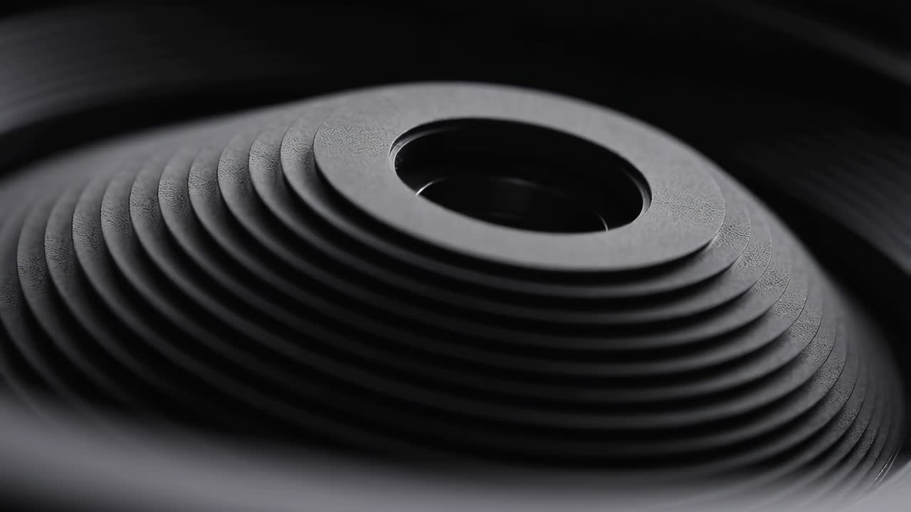 Abstract Concentric Grey Circles Pattern