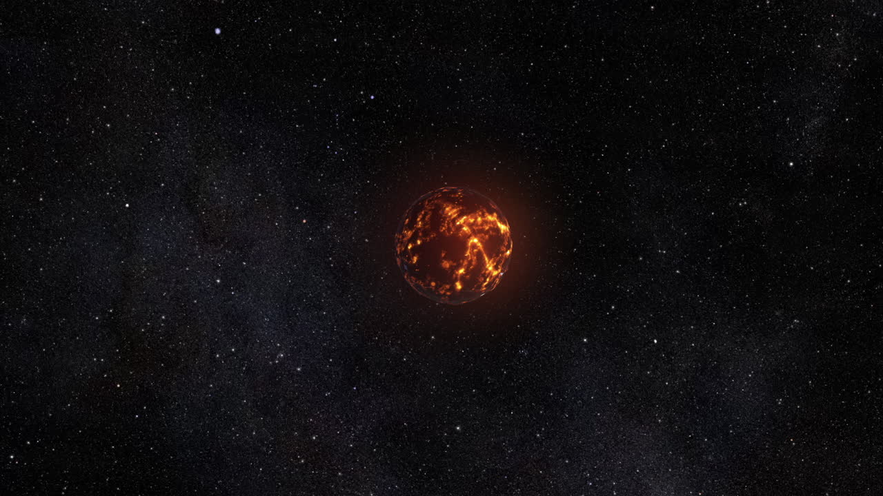 la tierra en llamas en el espacio