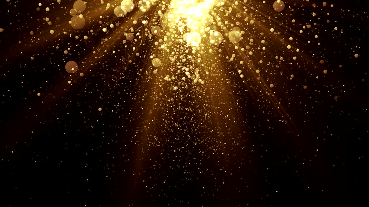 축제 배경은 금색 입자가 위에서 떨어지는 것입니다.