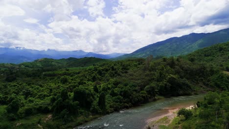 Aerial View of the River Stream in Lam Dong