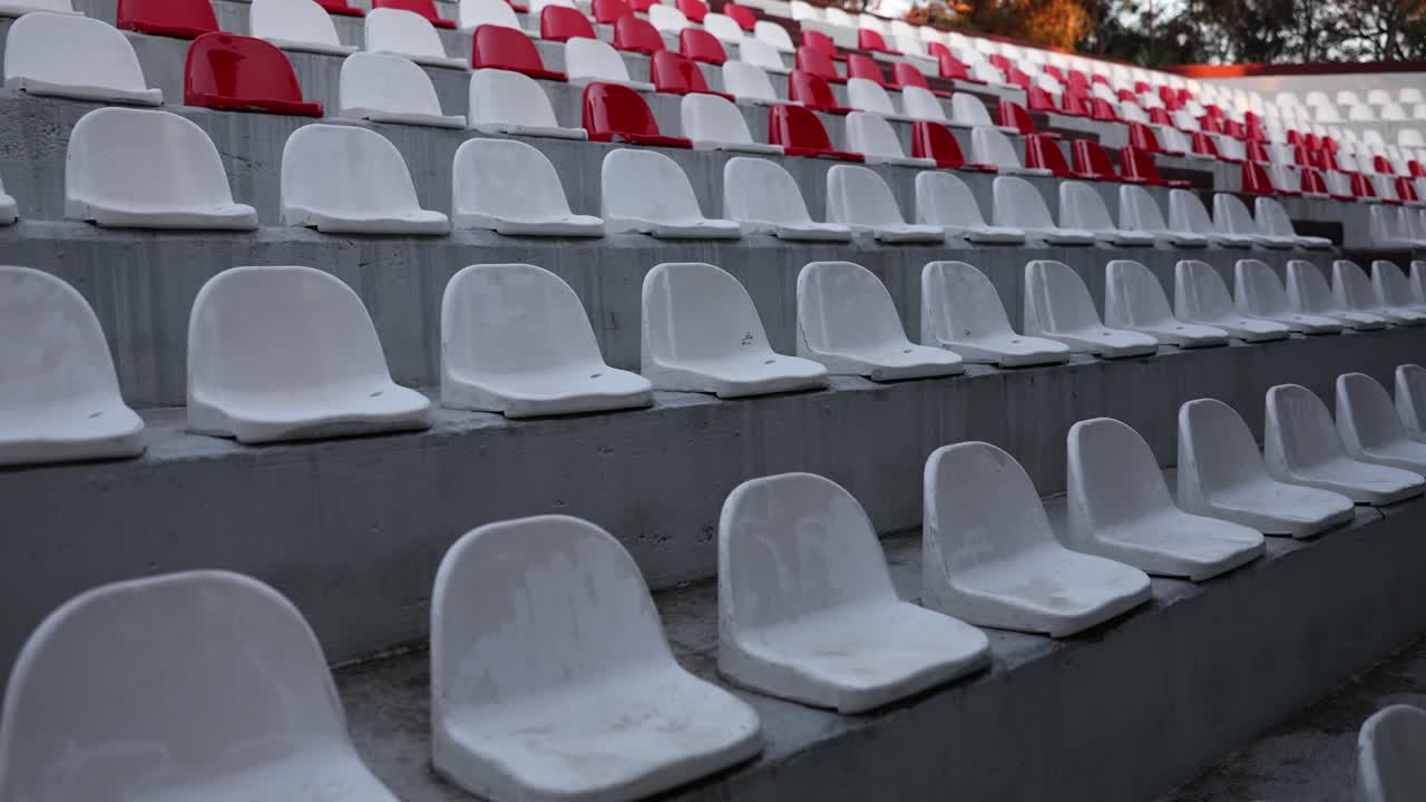 Rows of Empty Stadium Seats