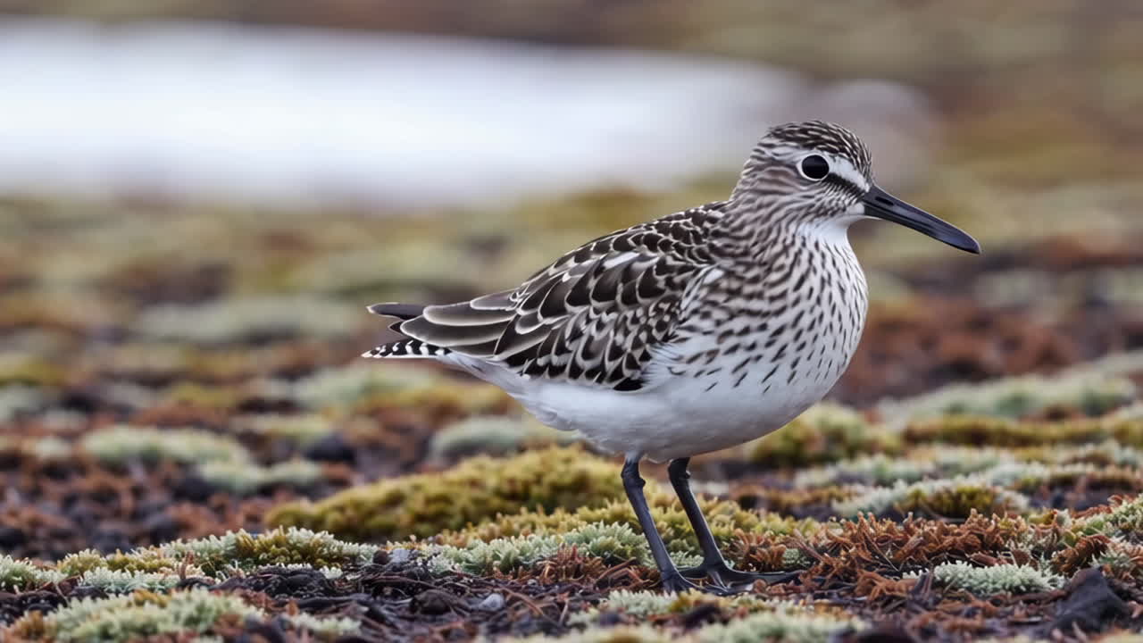 Arctic Sandpiper on Mossy Tundra
