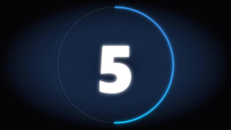 Digital Countdown Timer with Circular Progress Indicator