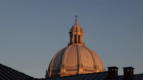 church dome at sunset