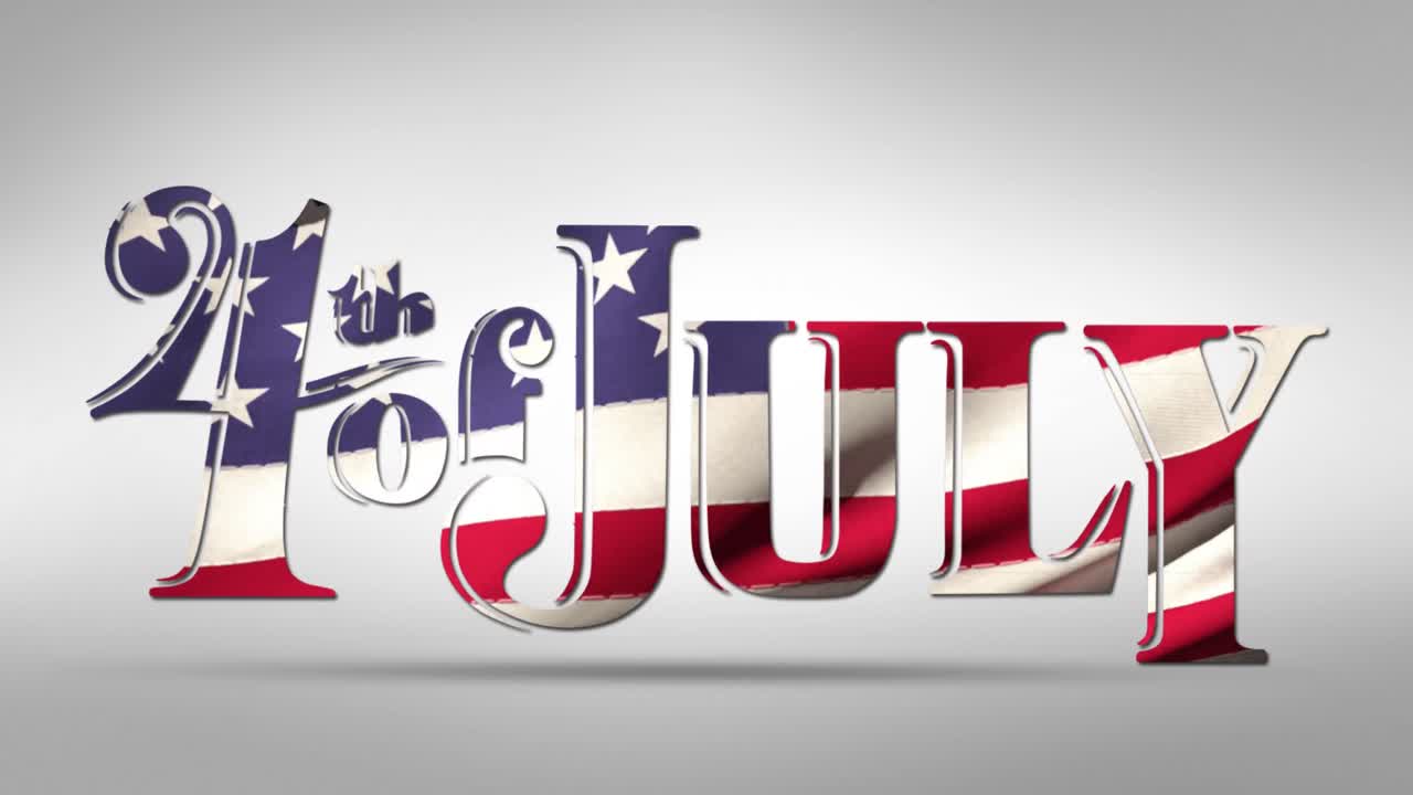 Texte du 4 juillet et drapeau américain 4k