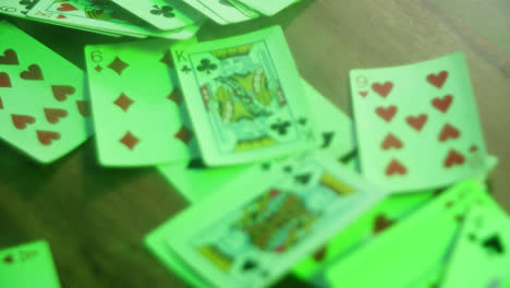 pile of playing cards