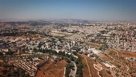 vista aérea del vuelo de jerusalén este