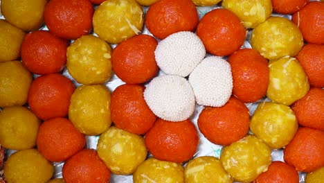 assorted colorful indian sweets