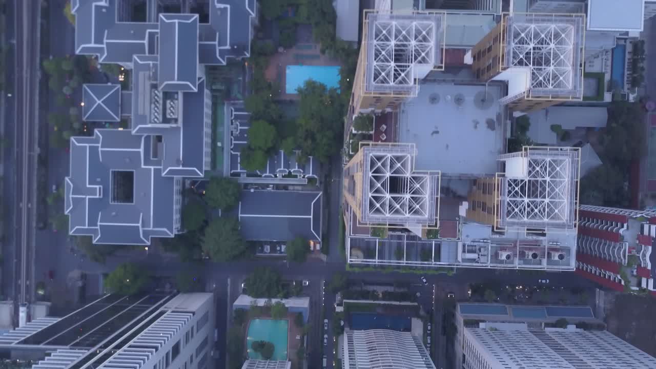 도시 교차로 의 공중 사진