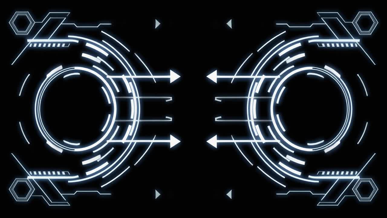 Animating Futuristic HUD Display with Data Arrows