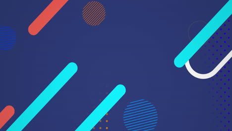 animación de formas abstractas patrón que se mueve sobre fondo azul