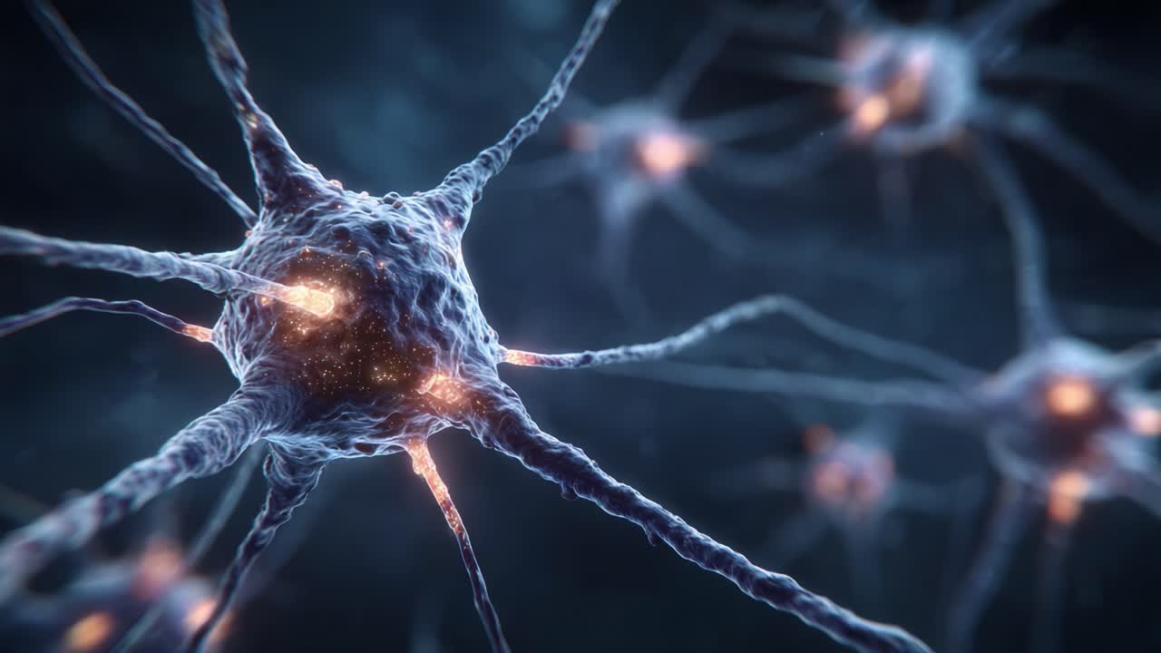Exploring the Fascinating Structure of Neurons: A Close-Up View of Brain Cells Connecting and Communicating Through Synapses and Electrical Signals