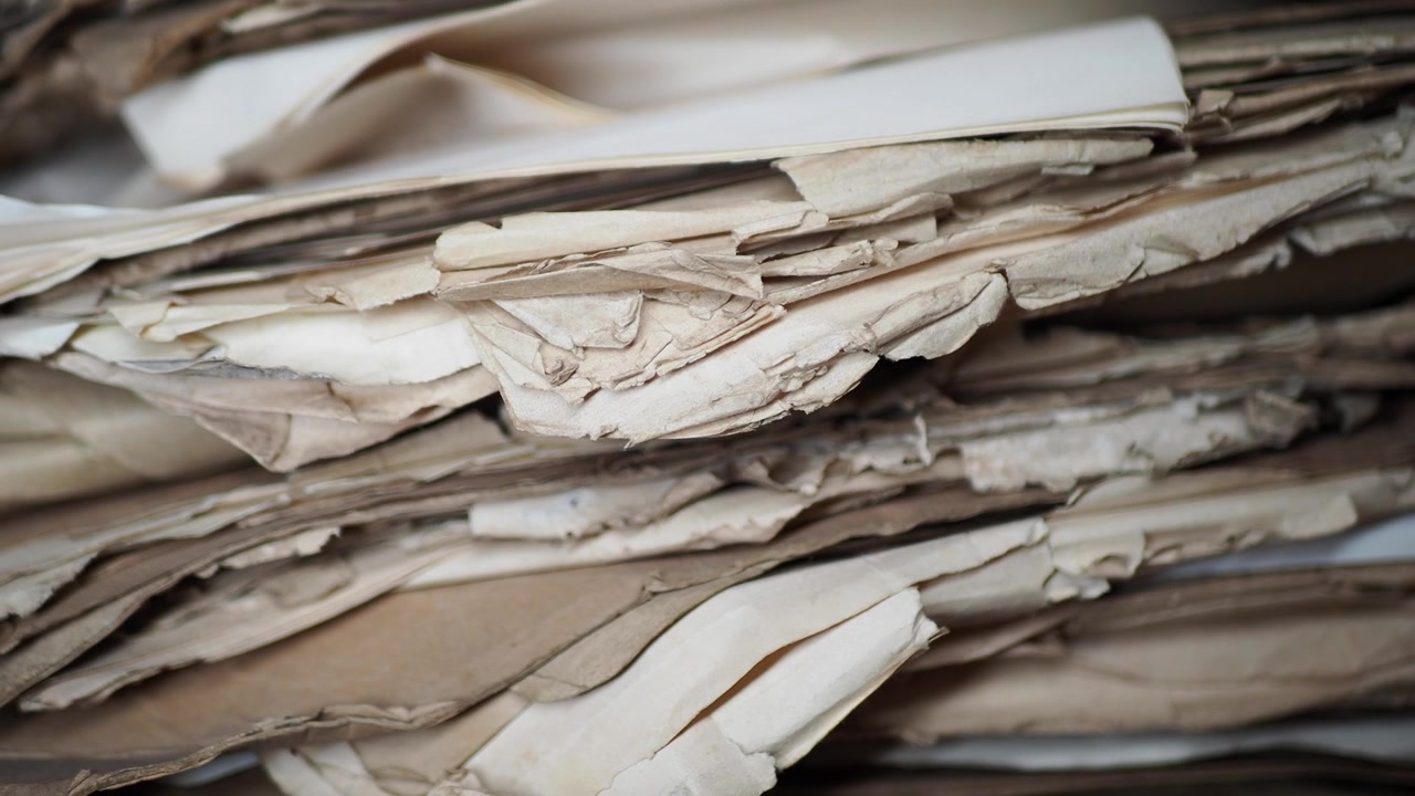 Stack of Old Weathered Paper Documents