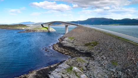 atlantic ocean road aerial footage norway